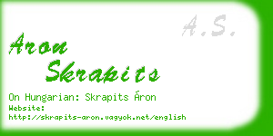 aron skrapits business card