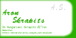 aron skrapits business card